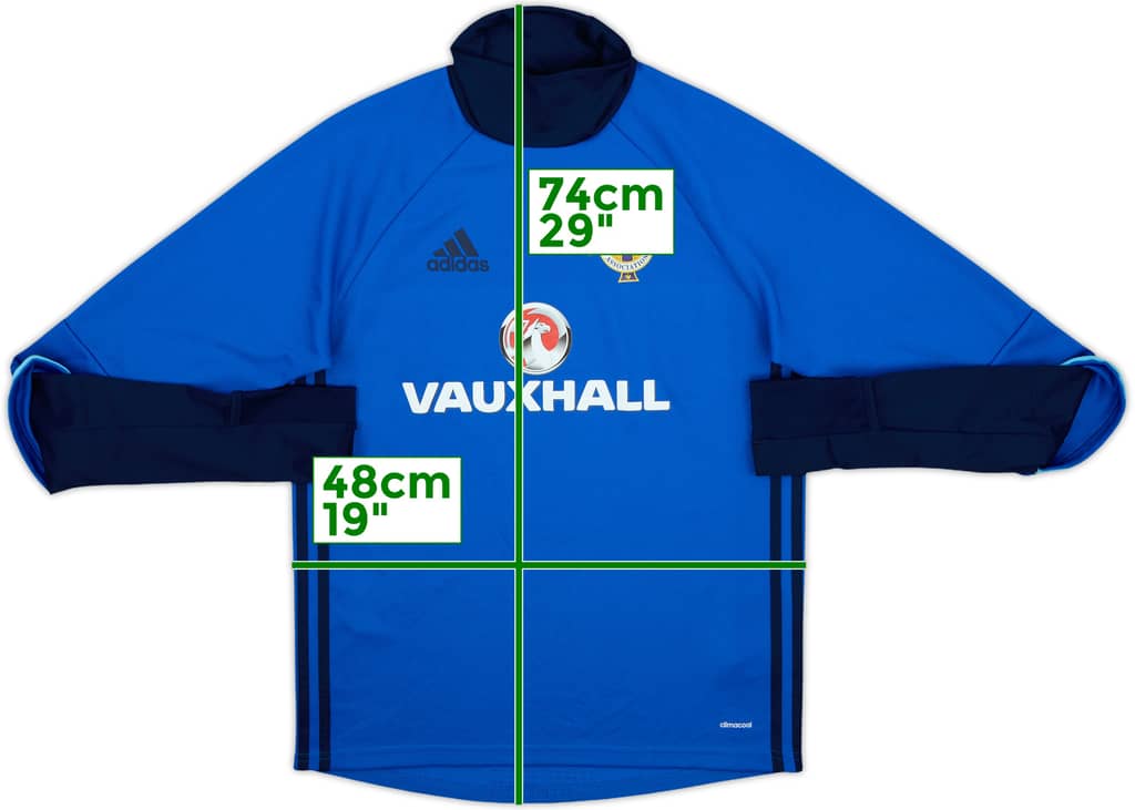 2015-16 Northern Ireland adidas Drill Top - 9/10 - (S)