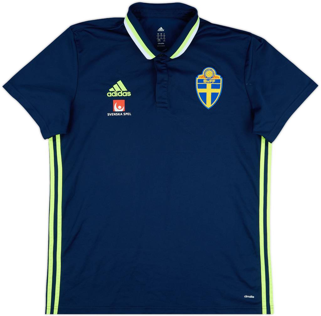 2015-16 Sweden adidas Polo Shirt - 9/10 - (XL)
