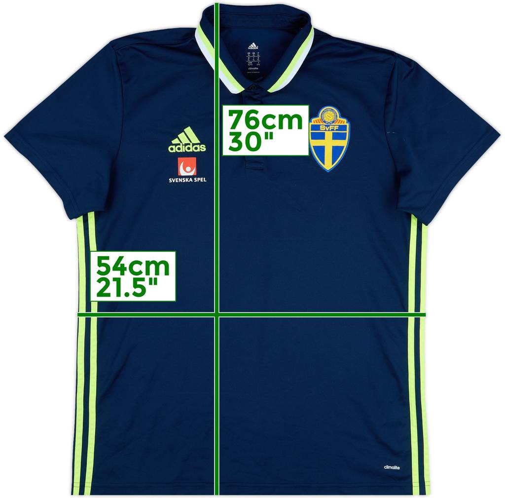2015-16 Sweden adidas Polo Shirt - 9/10 - (XL)