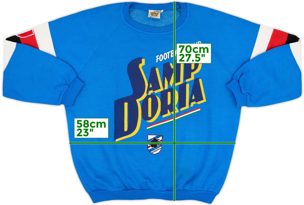 1990-91 Sampdoria Le Felpe Dei Grandi Club Sweat Top - 8/10 - (L)