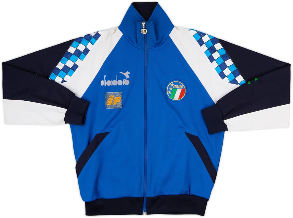 1990 Italy Diadora Player Issue Track Jacket - 5/10 - (M)