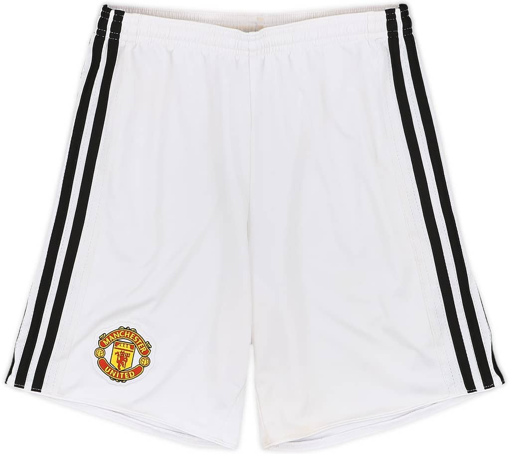2017-18 Manchester United Home Shorts - 5/10 - (L.Boys)