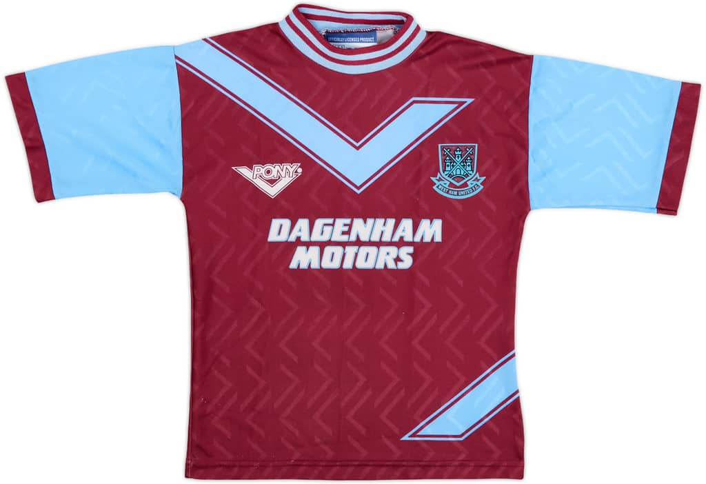 1993-95 West Ham Home Shirt - 8/10 - (M.Boys)