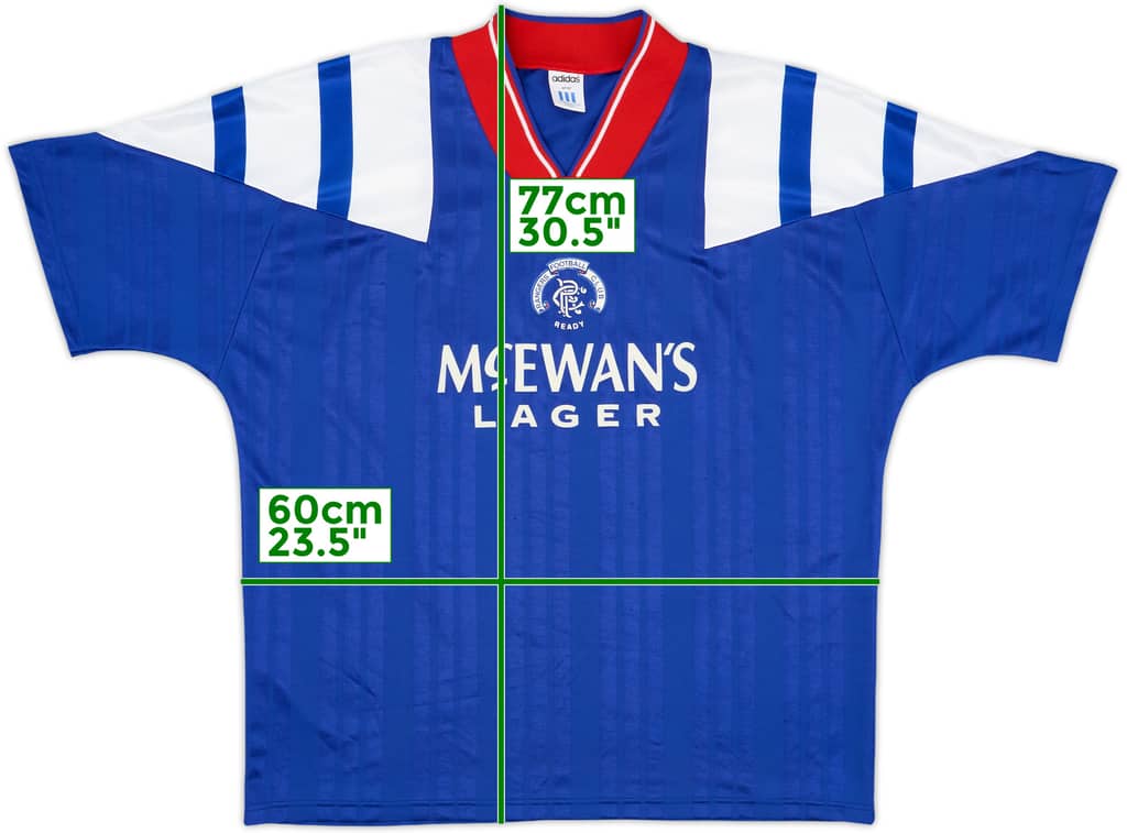 1992-94 Rangers Home Shirt - 9/10 - (L/XL)