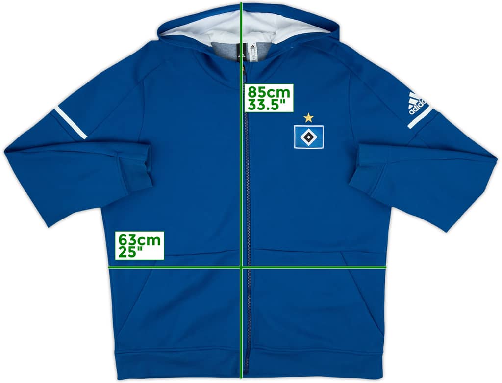 2017-18 Hamburg adidas Hooded Track Jacket - 9/10 - (XXL)