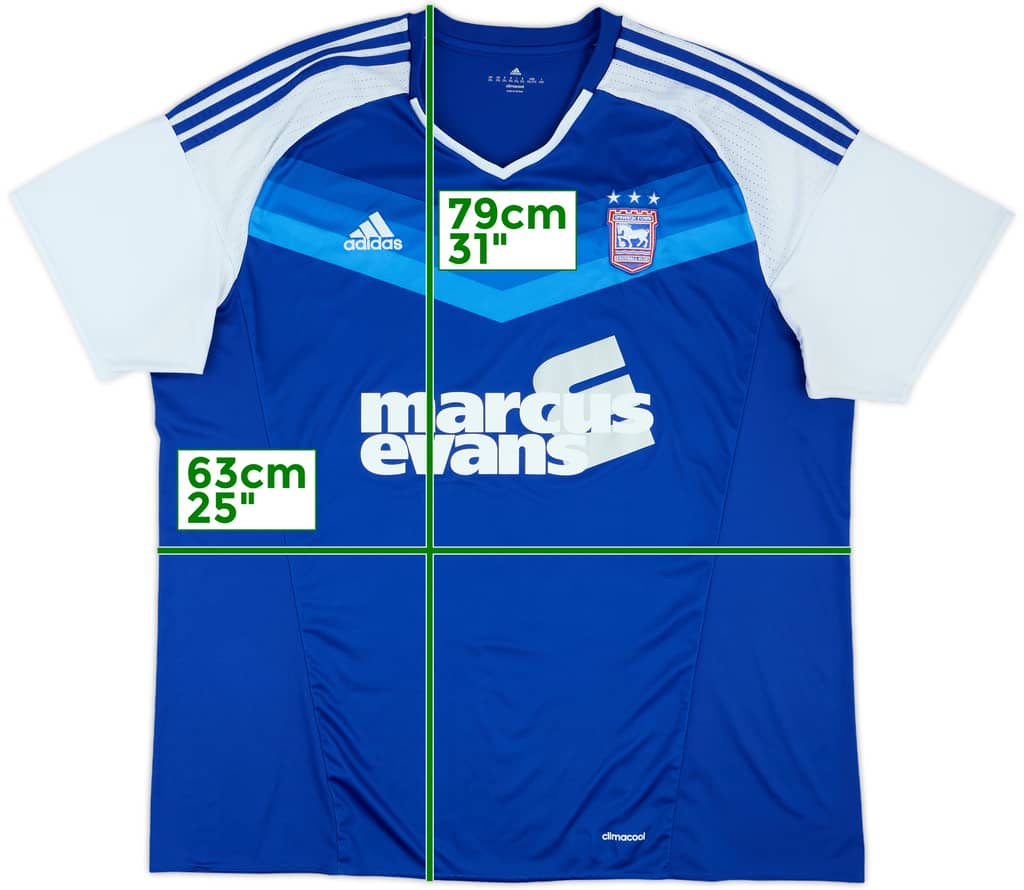 2016-17 Ipswich Home Shirt - 8/10 - (XXL)