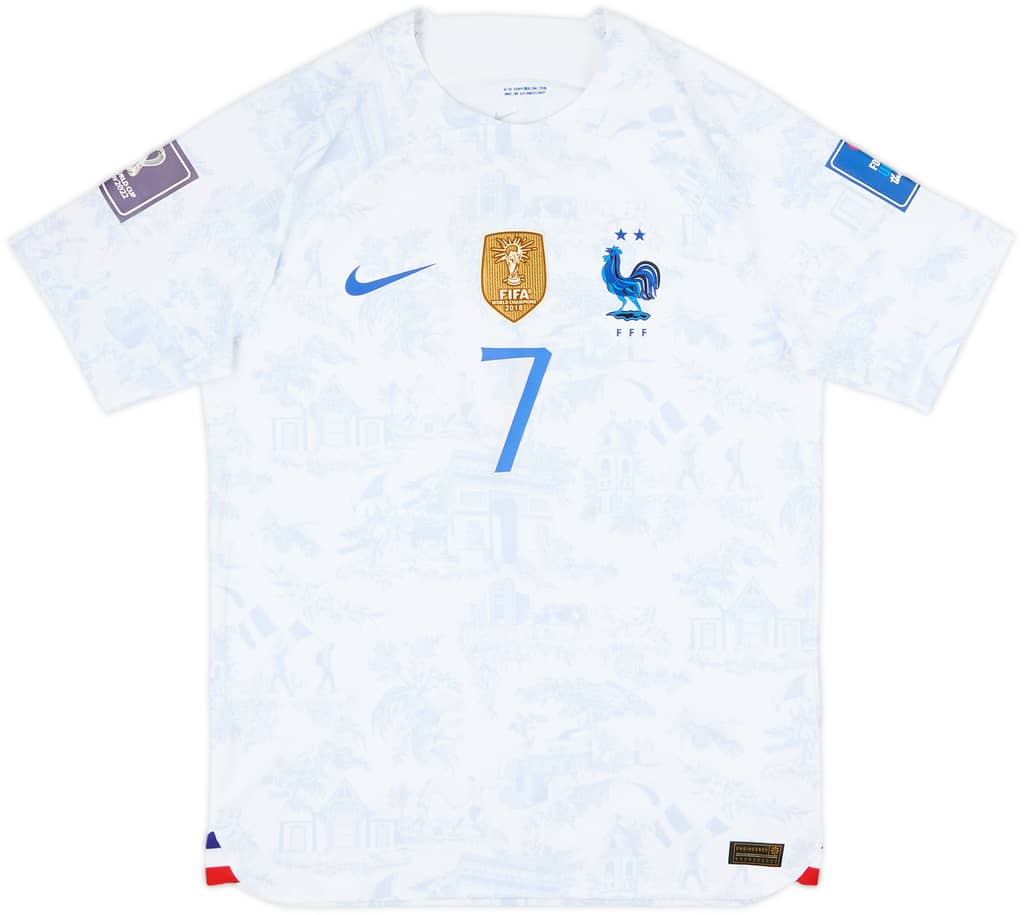 2022-23 France Authentic Away Shirt Griezmann #7 - 9/10 - (M)