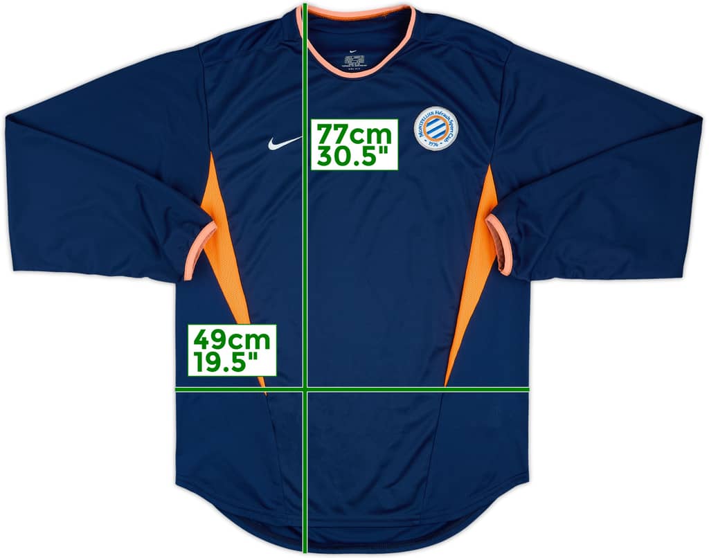 2002-04 Montpellier Home L/S Shirt - 9/10 - (M)