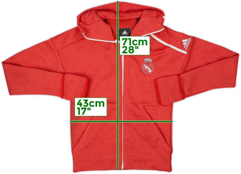 2018-19 Real Madrid adidas Hooded Top - 9/10 - (XS)
