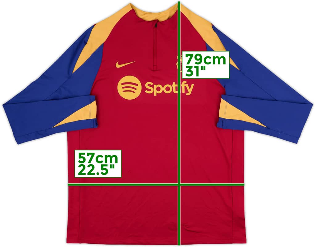 2024-25 Barcelona Nike 1/4 Zip Drill Top - 9/10 - (XL)
