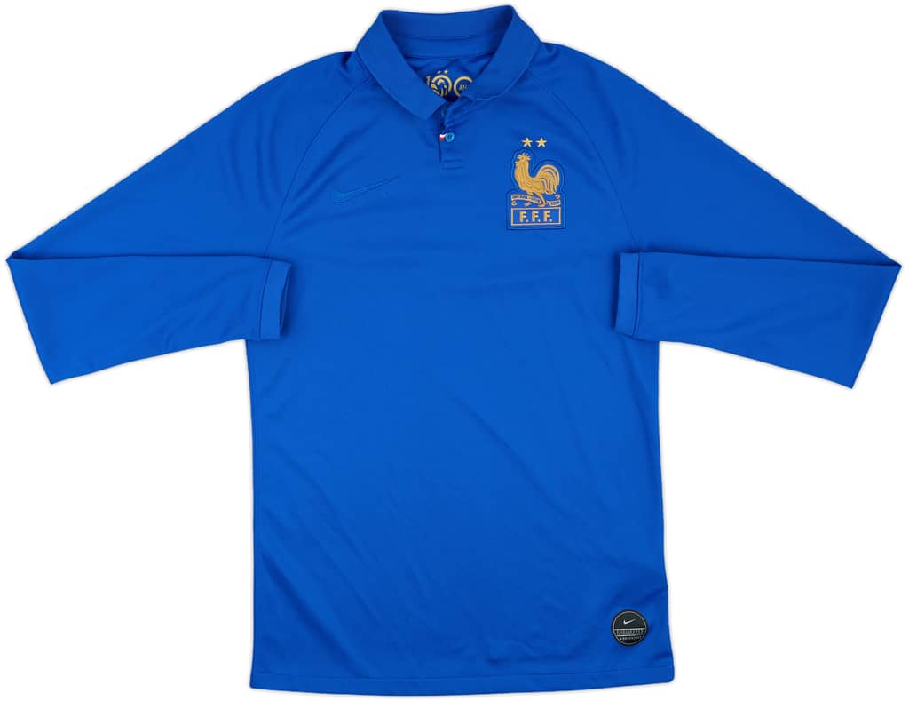 2019 France Centenary Home L/S Shirt - 9/10 - (S)