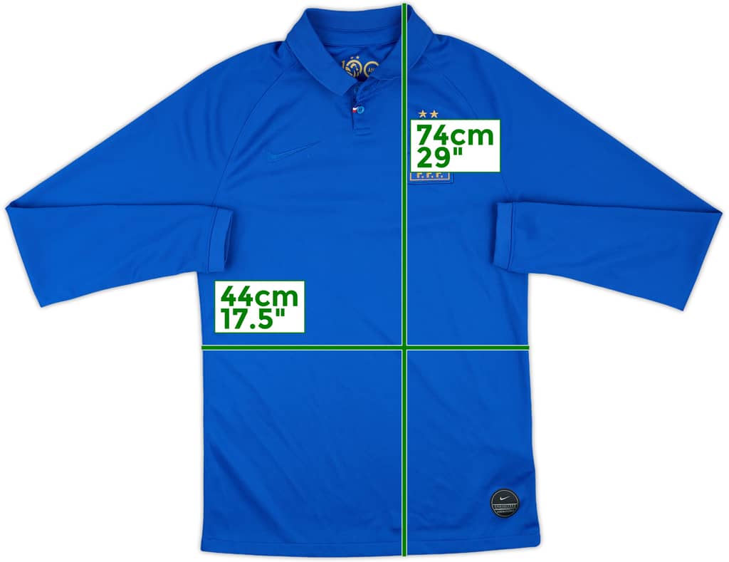 2019 France Centenary Home L/S Shirt - 9/10 - (S)
