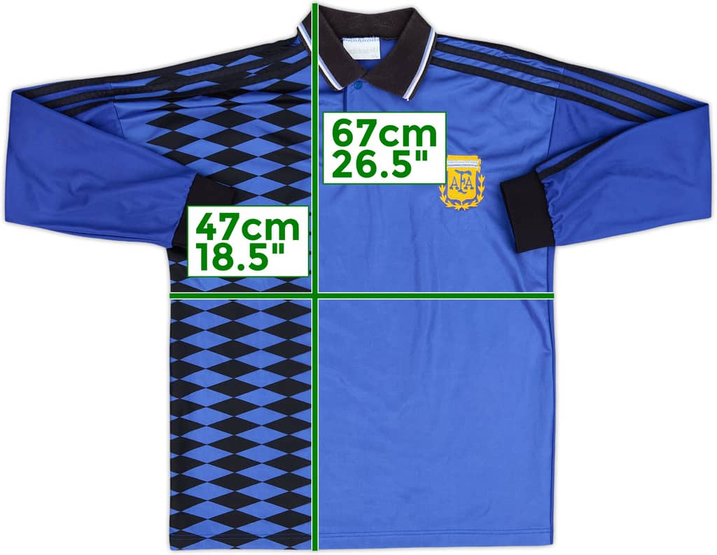 1994-97 Argentina Away L/S Shirt - 8/10 - (XS)
