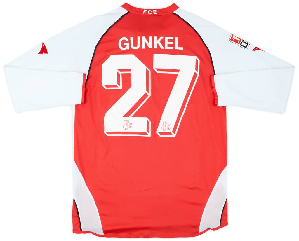 2005-06 Energie Cottbus Match Issue Home L/S Shirt Gunkel #27