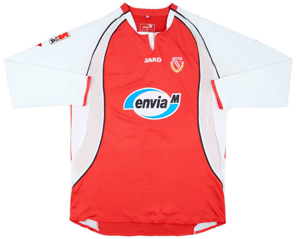 2005-06 Energie Cottbus Match Issue Home L/S Shirt Gunkel #27