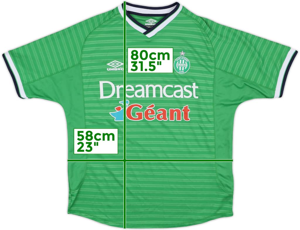 2000-01 Saint Etienne Home Shirt - 8/10 - (L)