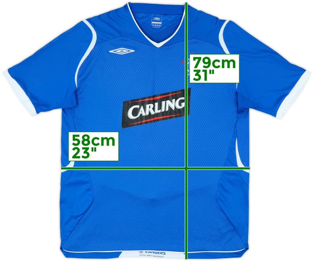2008-09 Rangers Home Shirt - 7/10 - (XL)