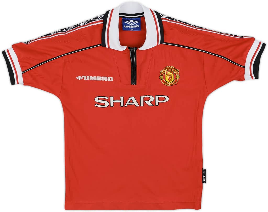 1998-00 Manchester United Home Shirt - 8/10 - (S.Boys)