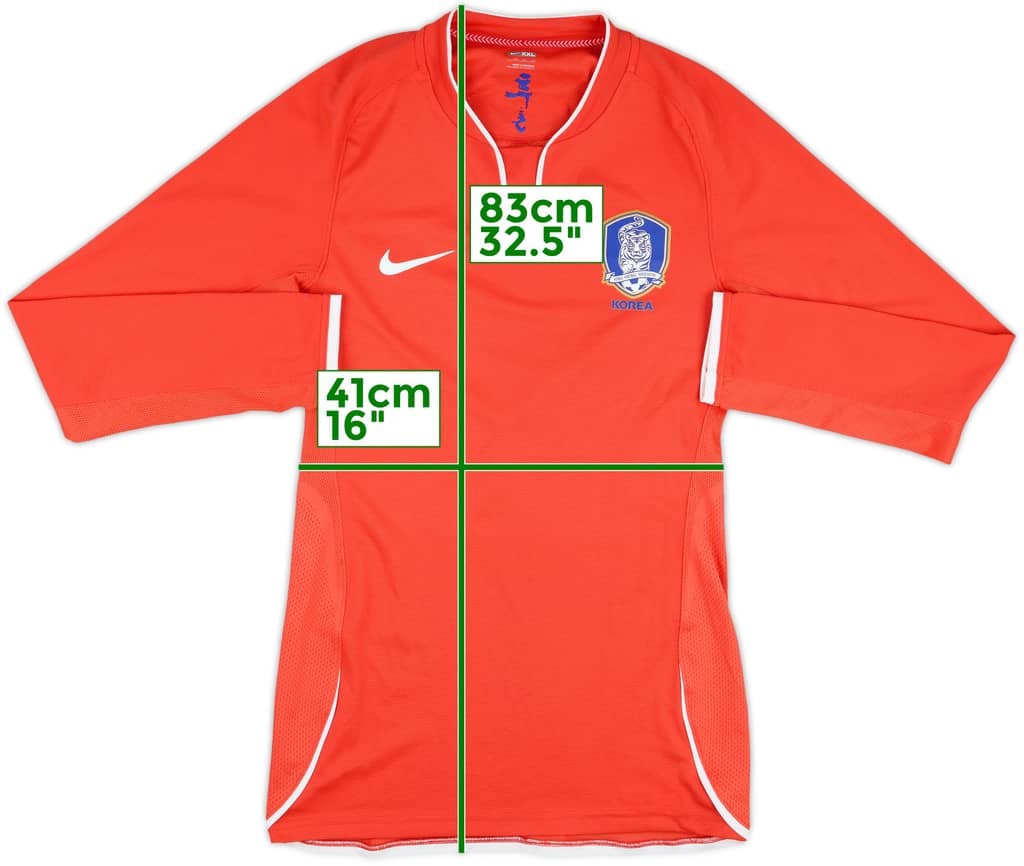 2008-10 South Korea Player Issue Home L/S Shirt - 8/10 - (XXL)