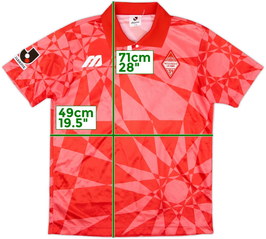 1993-94 Urawa Red Diamonds Home Shirt - 9/10 - (M)
