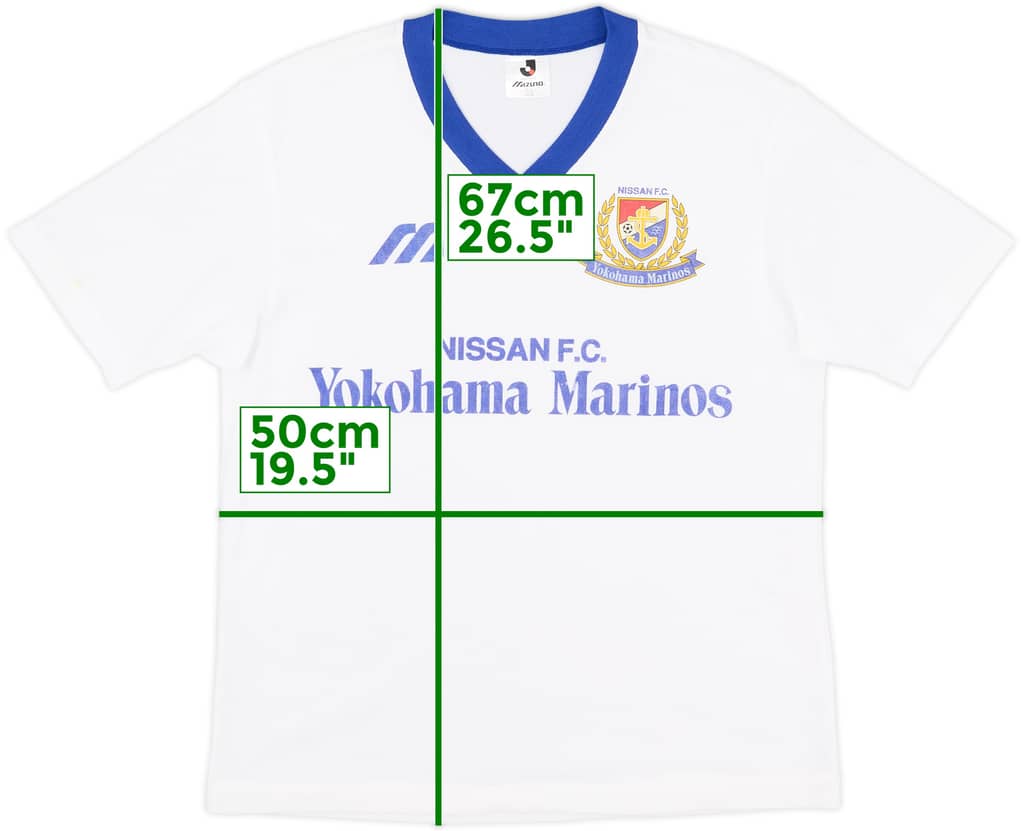 1994-95 Yokohama Marinos Mizuno Training Shirt - 8/10 - (M/L)