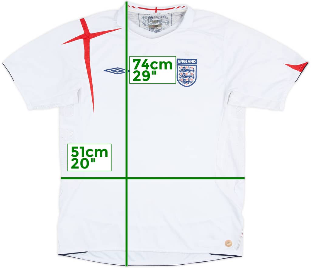 2005-07 England Home Shirt - 5/10 - (L)