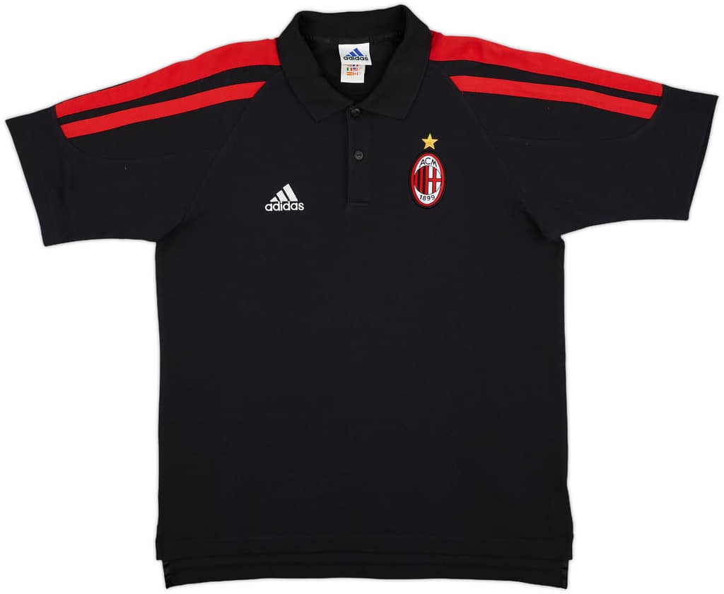 2001-02 AC Milan adidas Polo Shirt - 9/10 - (L/XL)