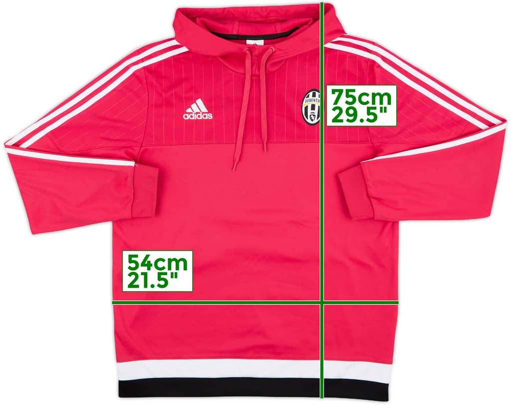 2015-16 Juventus adidas Hooded Sweat Top - 7/10 - (L)
