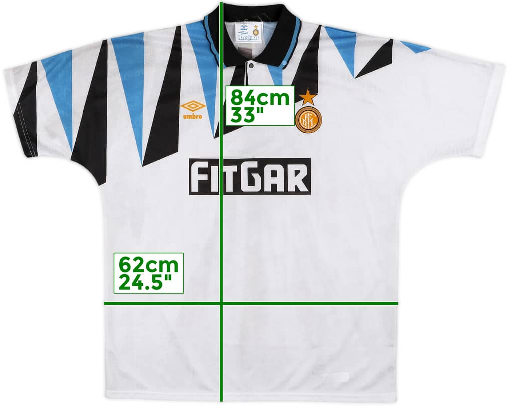 1991-92 Inter Milan Away Shirt - 8/10 - (XXL)
