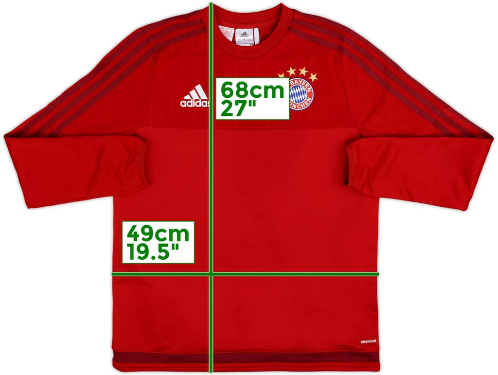 2015-16 Bayern Munich adidas Sweat Top - 8/10 - (L.Boys)