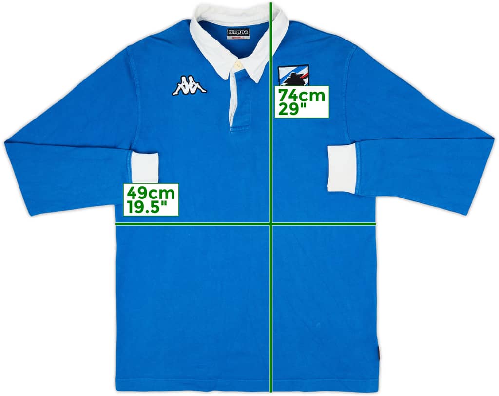 2005-06 Sampdoria Kappa L/S Polo Shirt - 8/10 - (S)