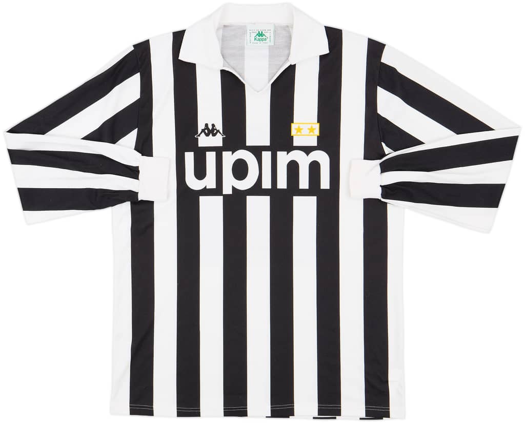1989-90 Juventus Basic Home L/S Shirt - 9/10 - (XL)