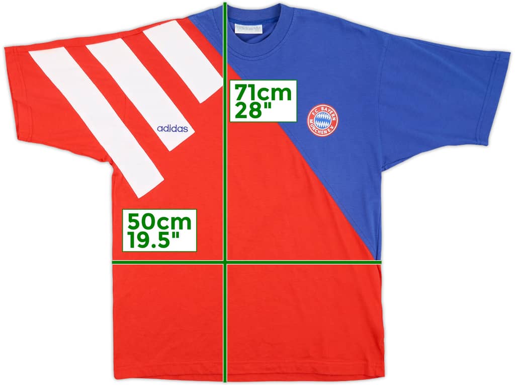 1991-92 Bayern Munich adidas Cotton T-Shirt - 9/10 - (S)