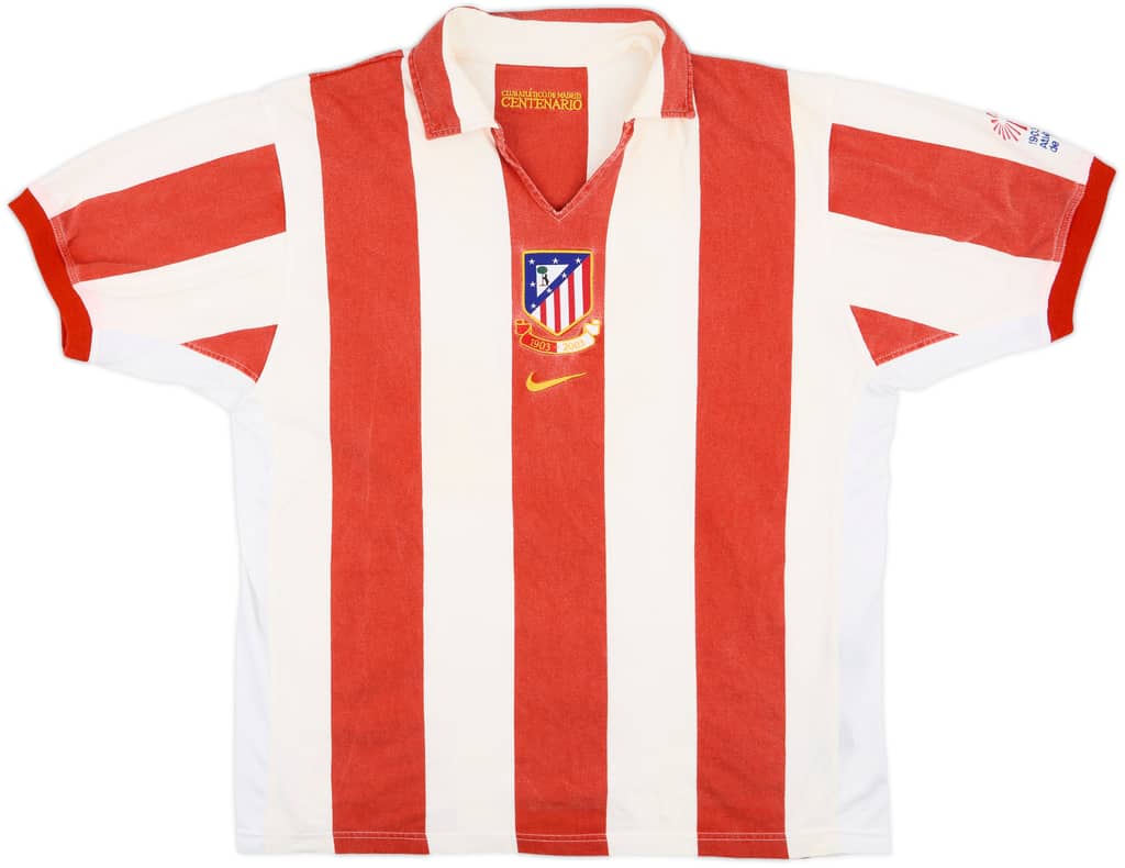 2003-04 Atletico Madrid Centenary Home Shirt - 5/10 - (L)