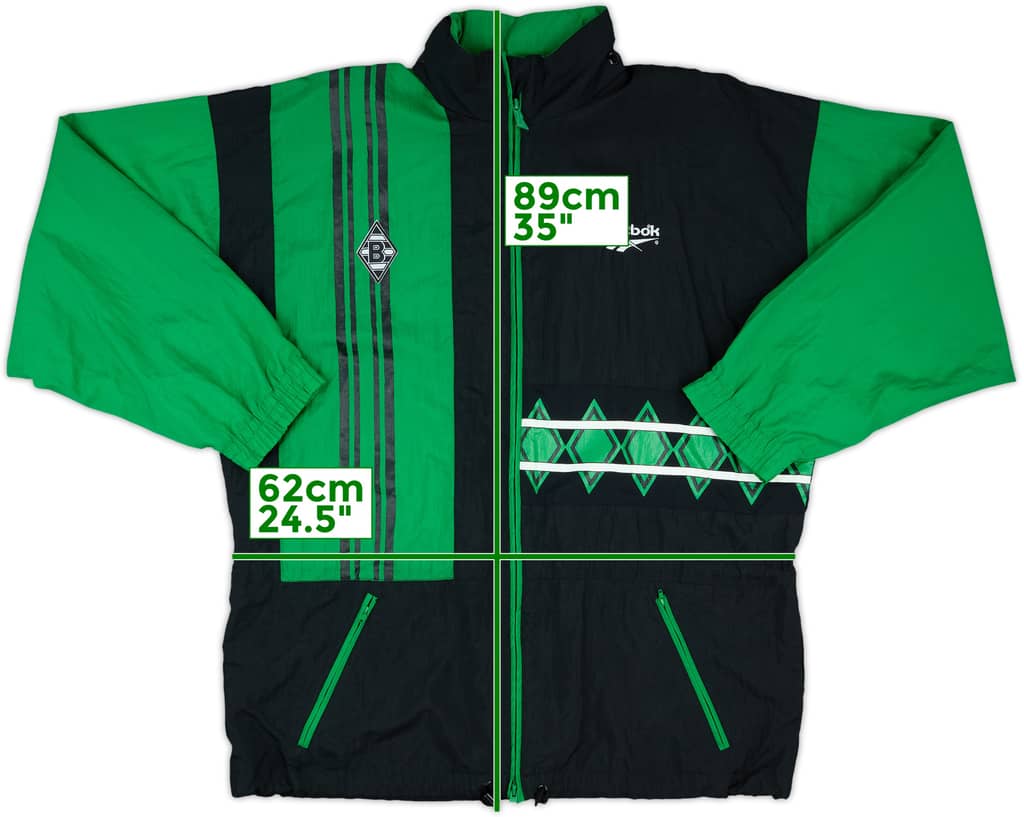 1995-96 Borussia Monchengladbach Reebok Track Jacket - 10/10 - (XL)