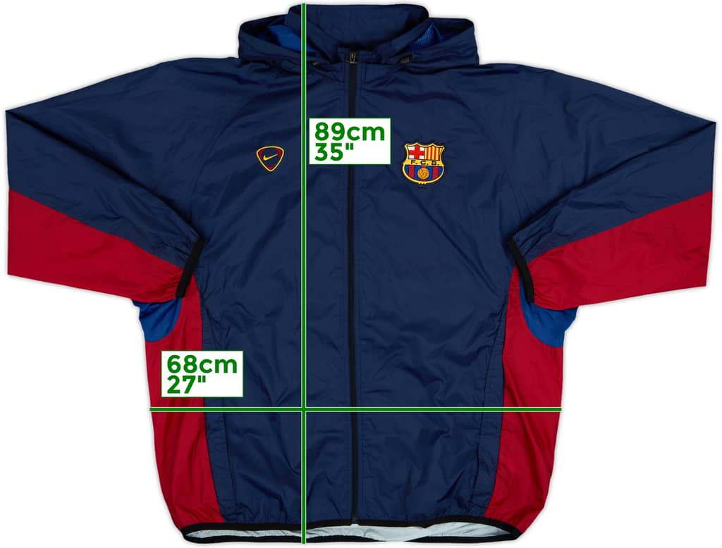 2000-01 Barcelona Nike Hooded Rain Jacket - 8/10 - (XL)