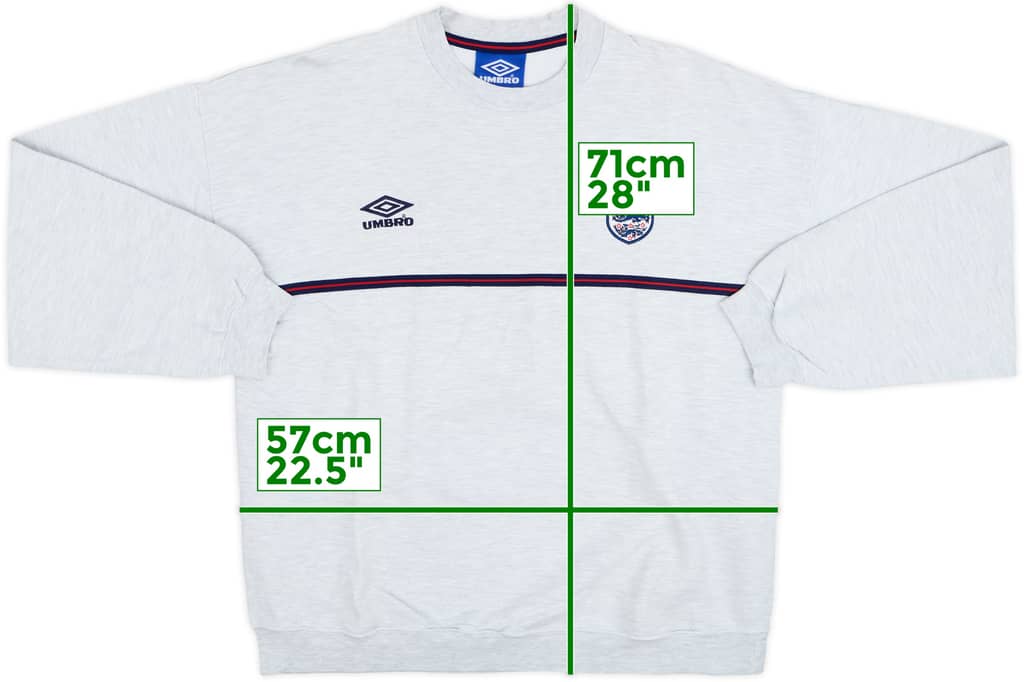 2000-01 England Umbro Sweat Top - 8/10 - (L)