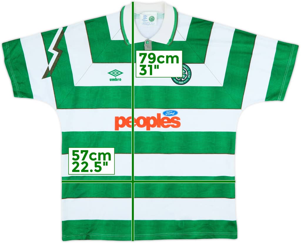 1991-92 Celtic Home Shirt - 9/10 - (XXL)