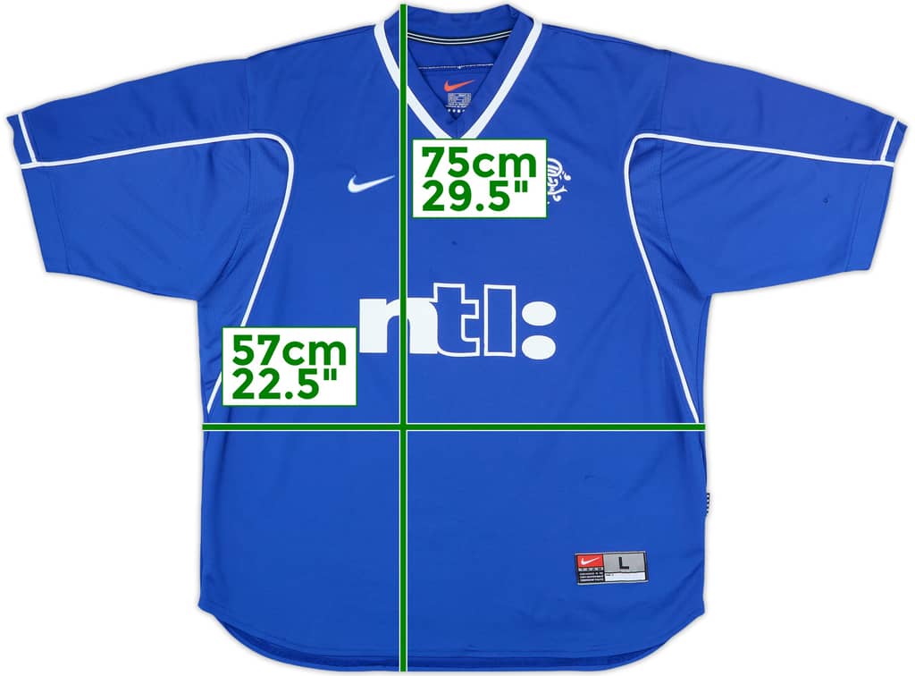 1999-01 Rangers Home Shirt - 7/10 - (L)
