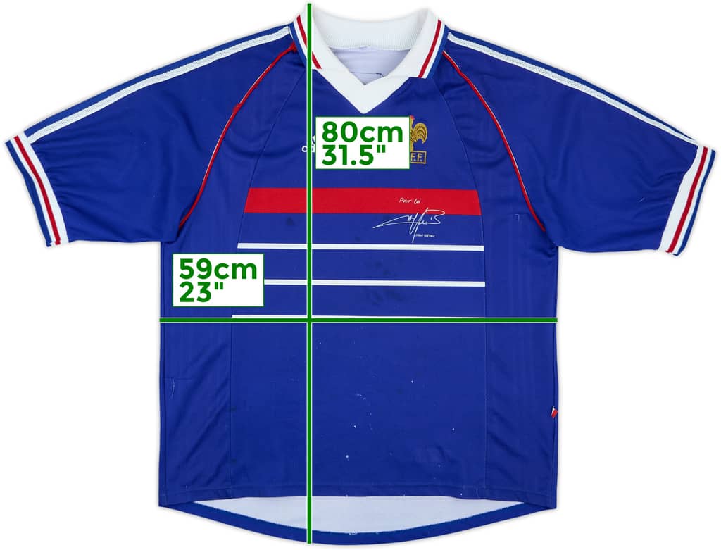 1998-00 France 'Pour Toi Fabien Barthez' Home Shirt - 5/10 - (XL)