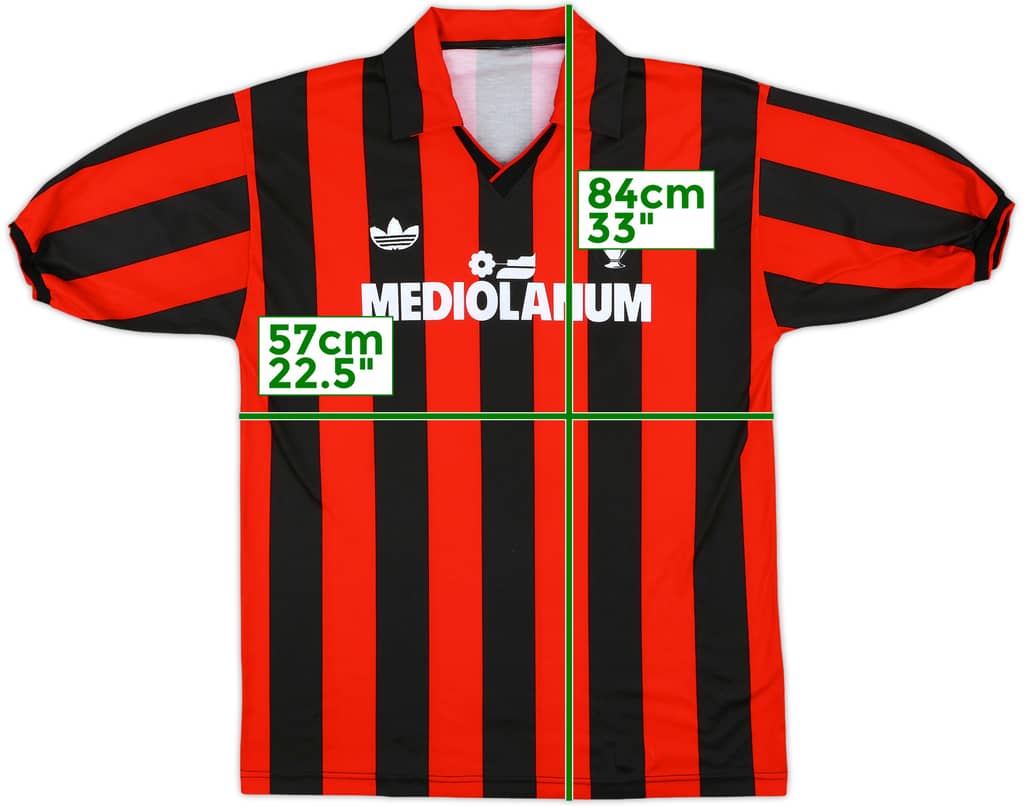 1990-91 AC Milan Home Shirt - 8/10 - (L)