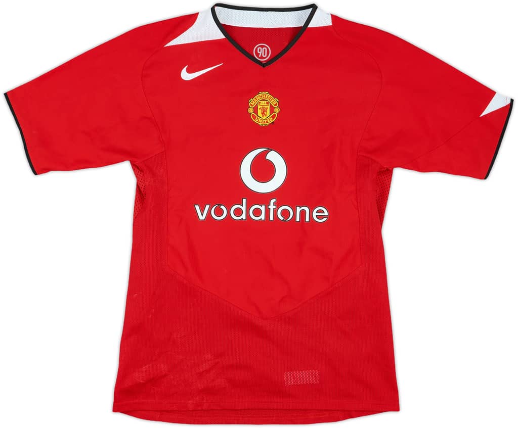 2004-06 Manchester United Home Shirt - 9/10 - (L.Boys)
