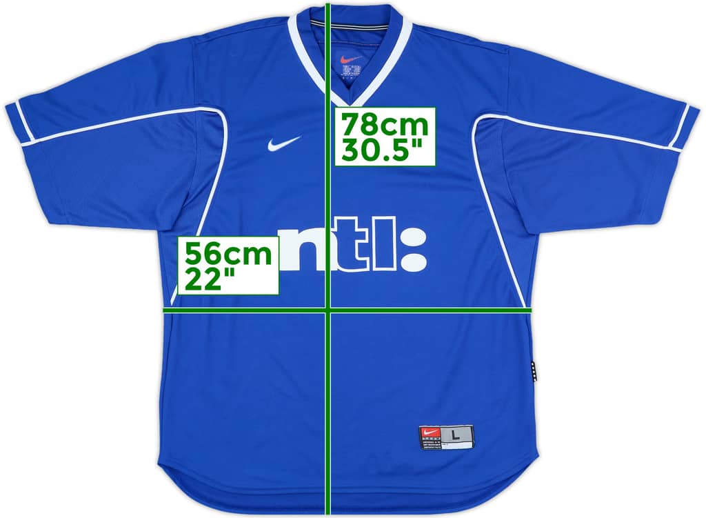 1999-01 Rangers Home Shirt - 8/10 - (L)