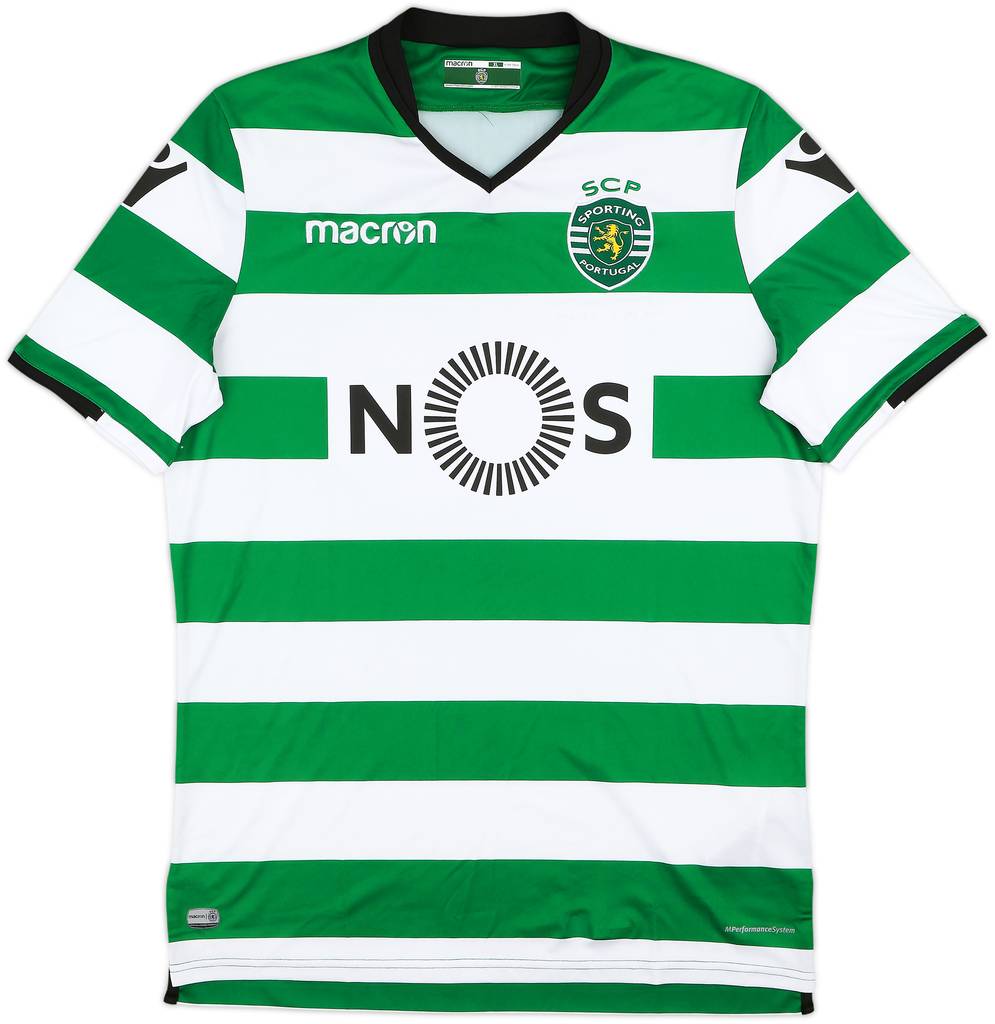2017-18 Sporting CP Home Shirt - 10/10 - (XL)