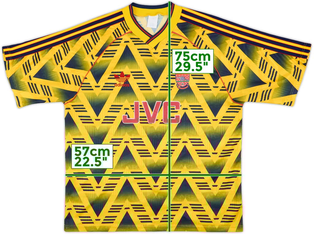 1991-93 Arsenal Away Shirt - 8/10 - (XL)