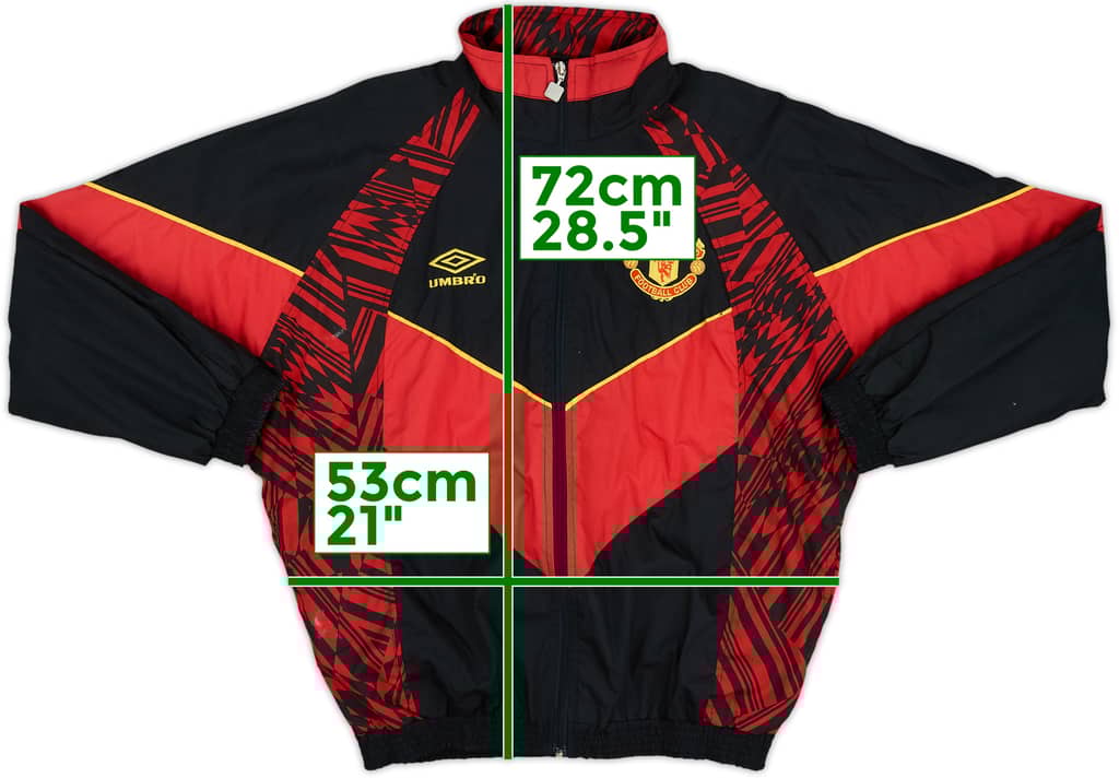1992-93 Manchester United Umbro Track Jacket - 8/10 - (S)