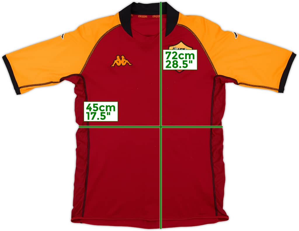 2002-03 Roma European Home Shirt - 8/10 - (L)