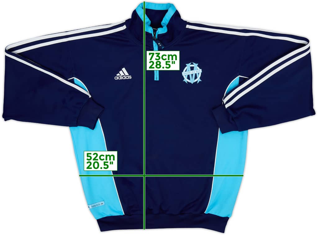 2000-01 Olympique Marseille adidas 1/4 Zip Sweat Top - 8/10 - (M/L)