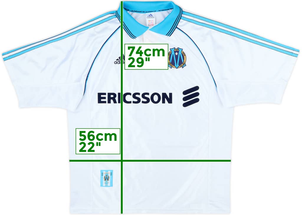 1998-99 Olympique Marseille Home Shirt - 9/10 - (L)