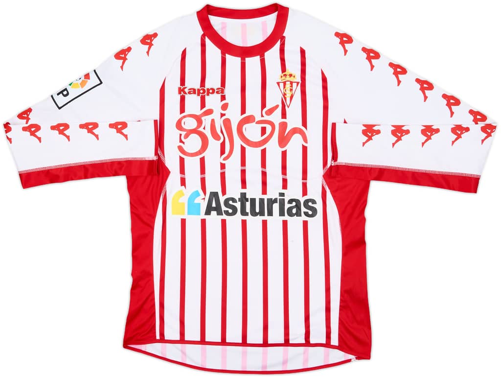 2011-12 Sporting Gijon Home L/S Shirt - 6/10 - (S)